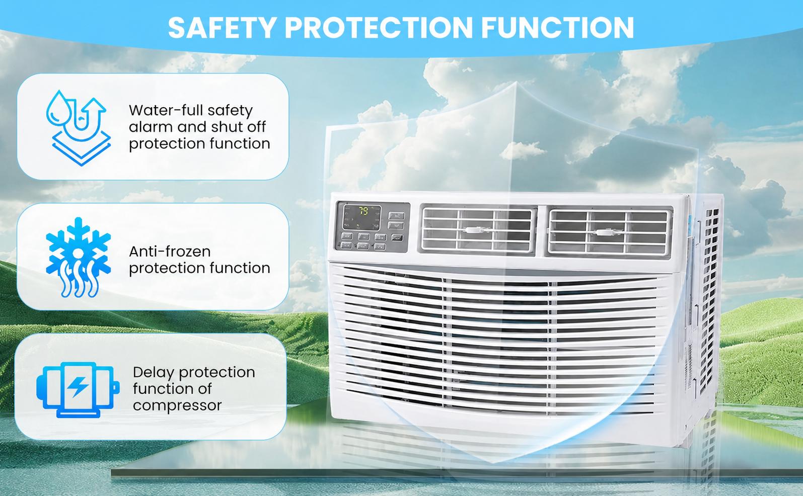 Indoor Window Ac Unit With Remote Control