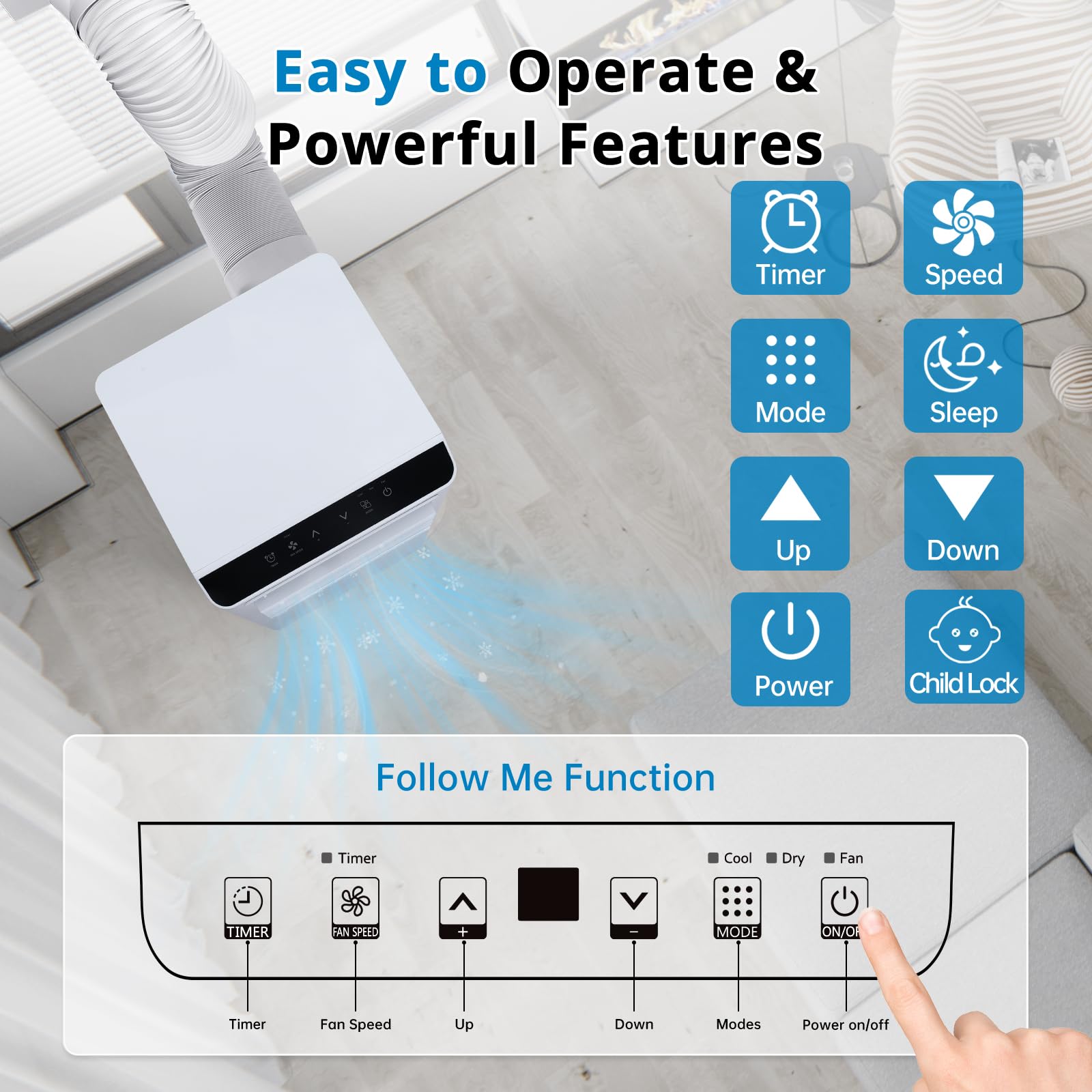 Easy to Operate LED Panel and Child Lock