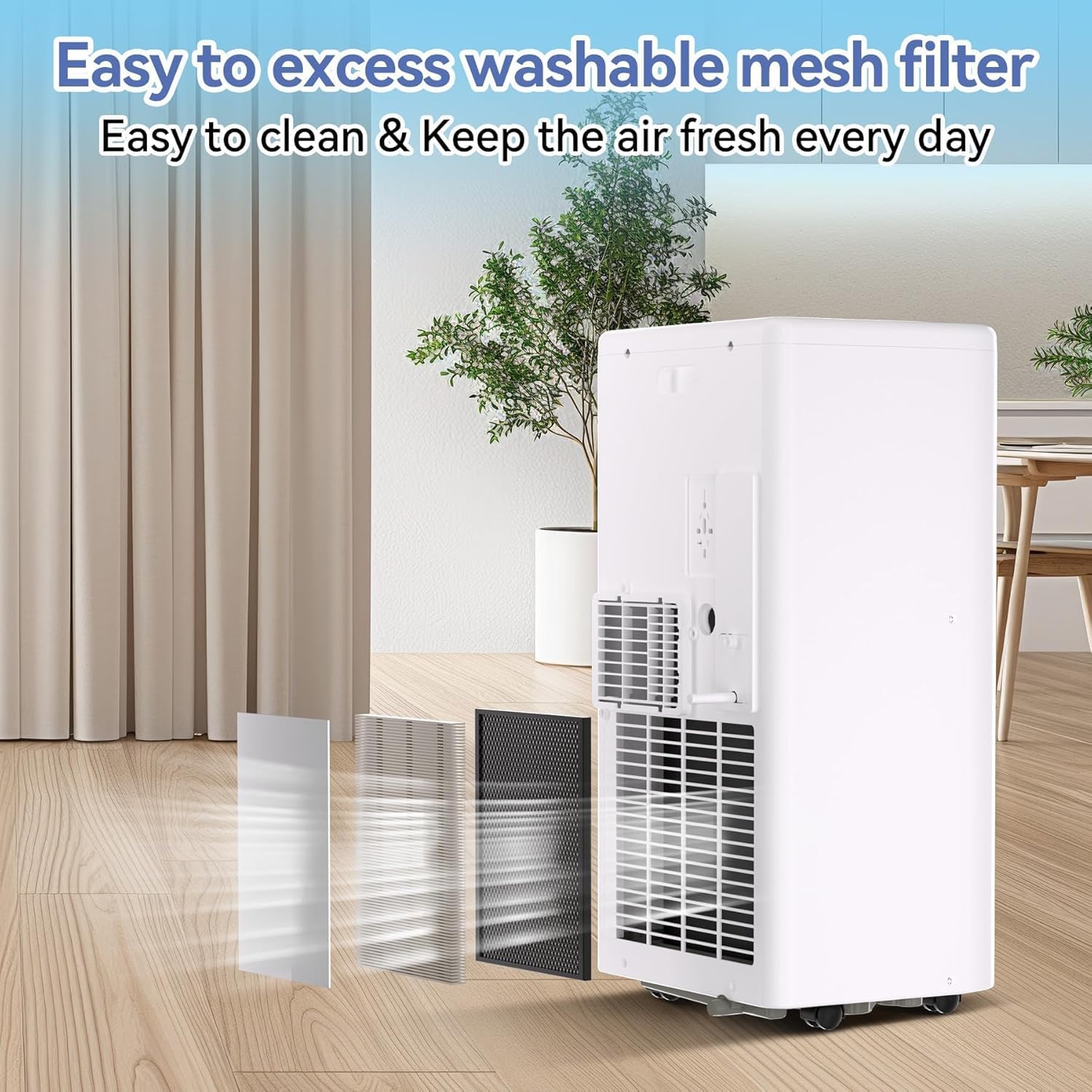 Easy to access washable mesh filter