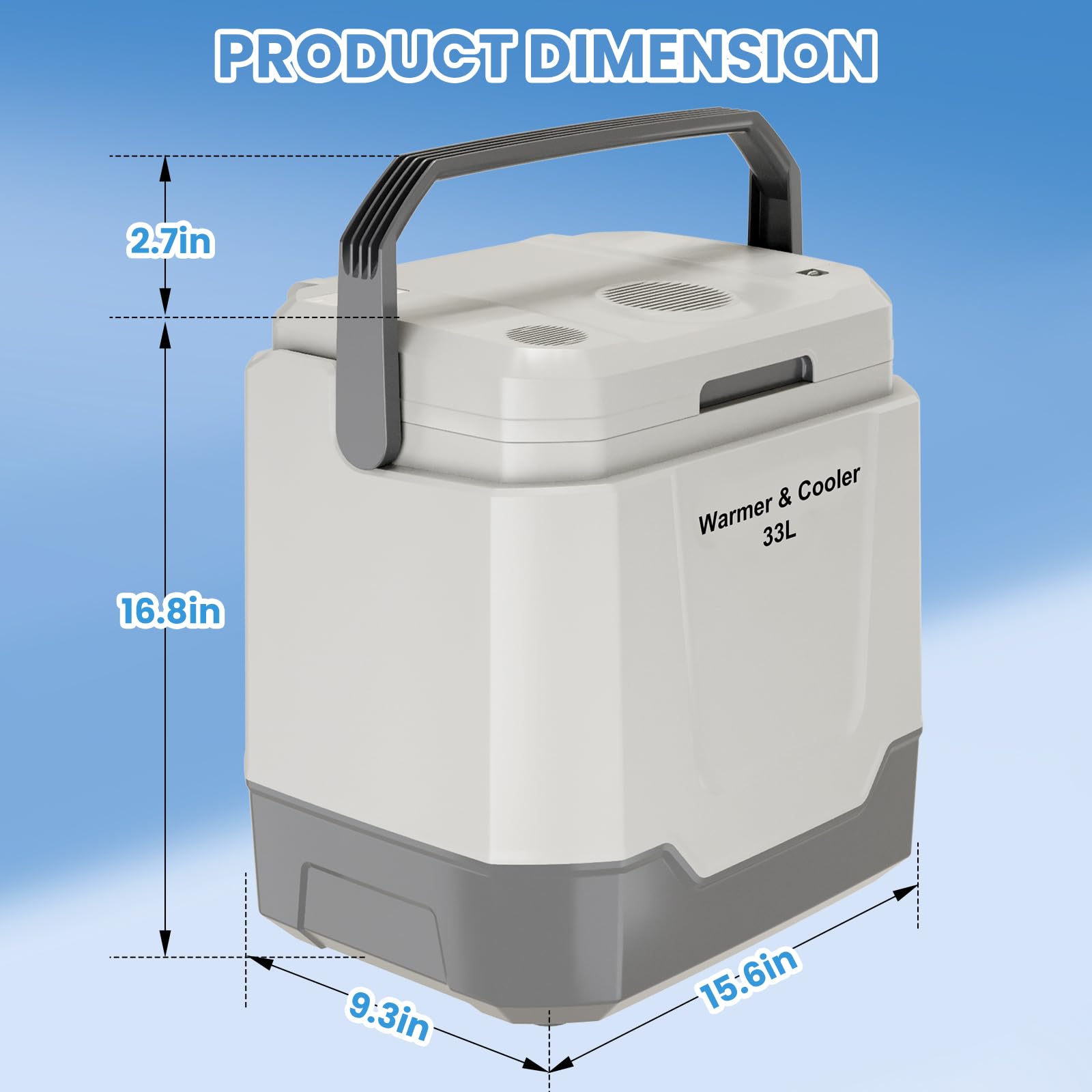 Product Dimensions of 33L Car Fridge