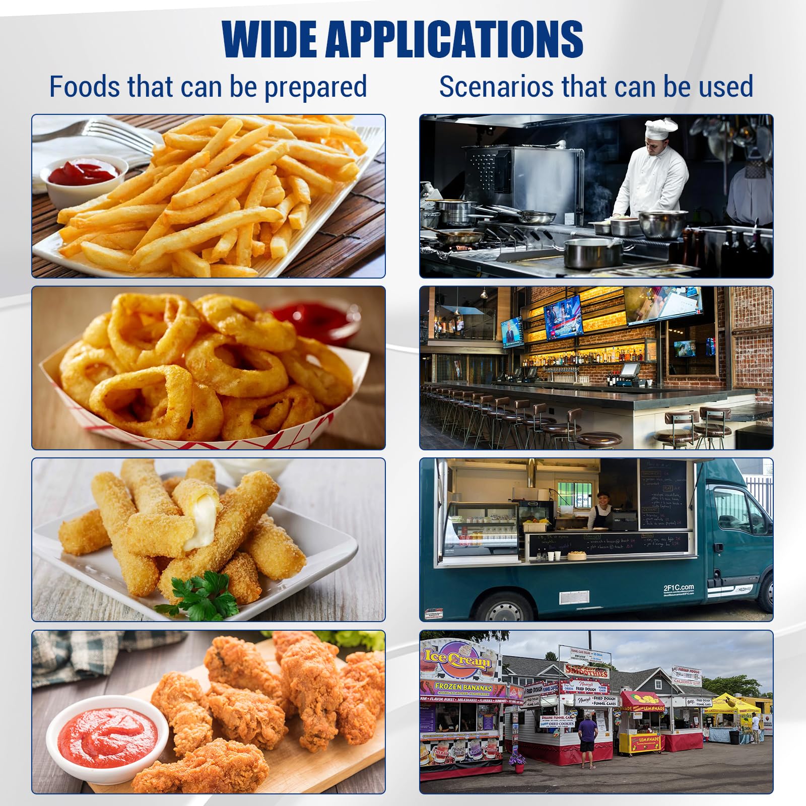 Wide Applications for Food Stalls and Home Cooking