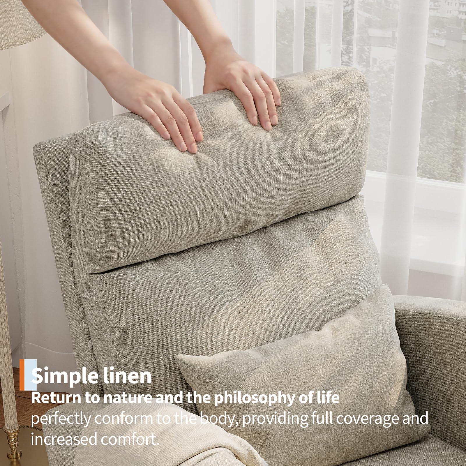 Simple Linen Fabric: Soft, Breathable, Highly Resilient Cushioning for Maximum Body Conformance