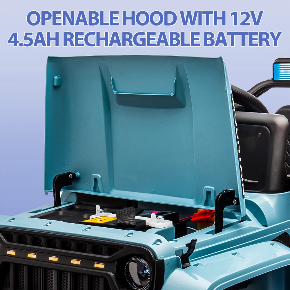 Openable Hood with 12V 4.5AH Rechargeable Battery
