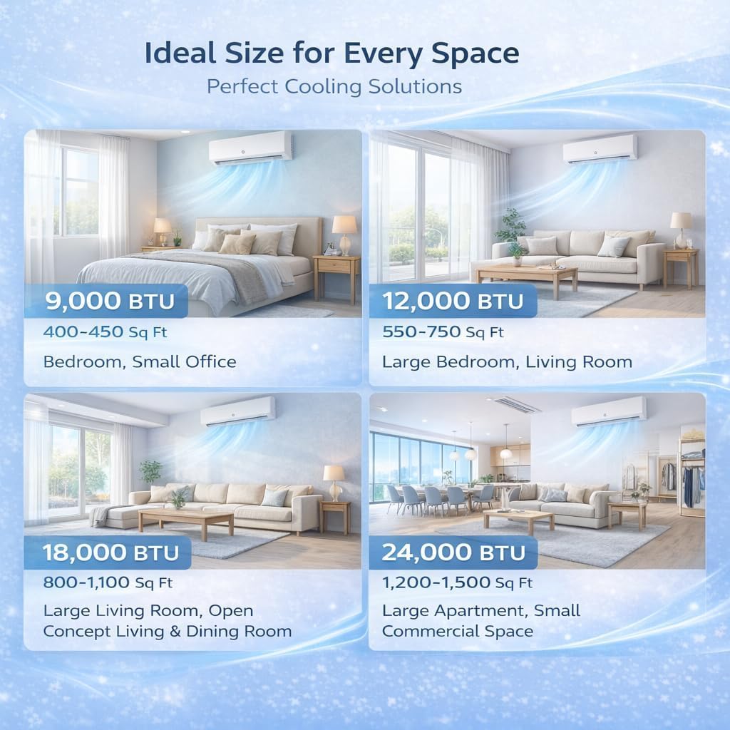 Ideal Size for 400-450 Sq Ft Spaces