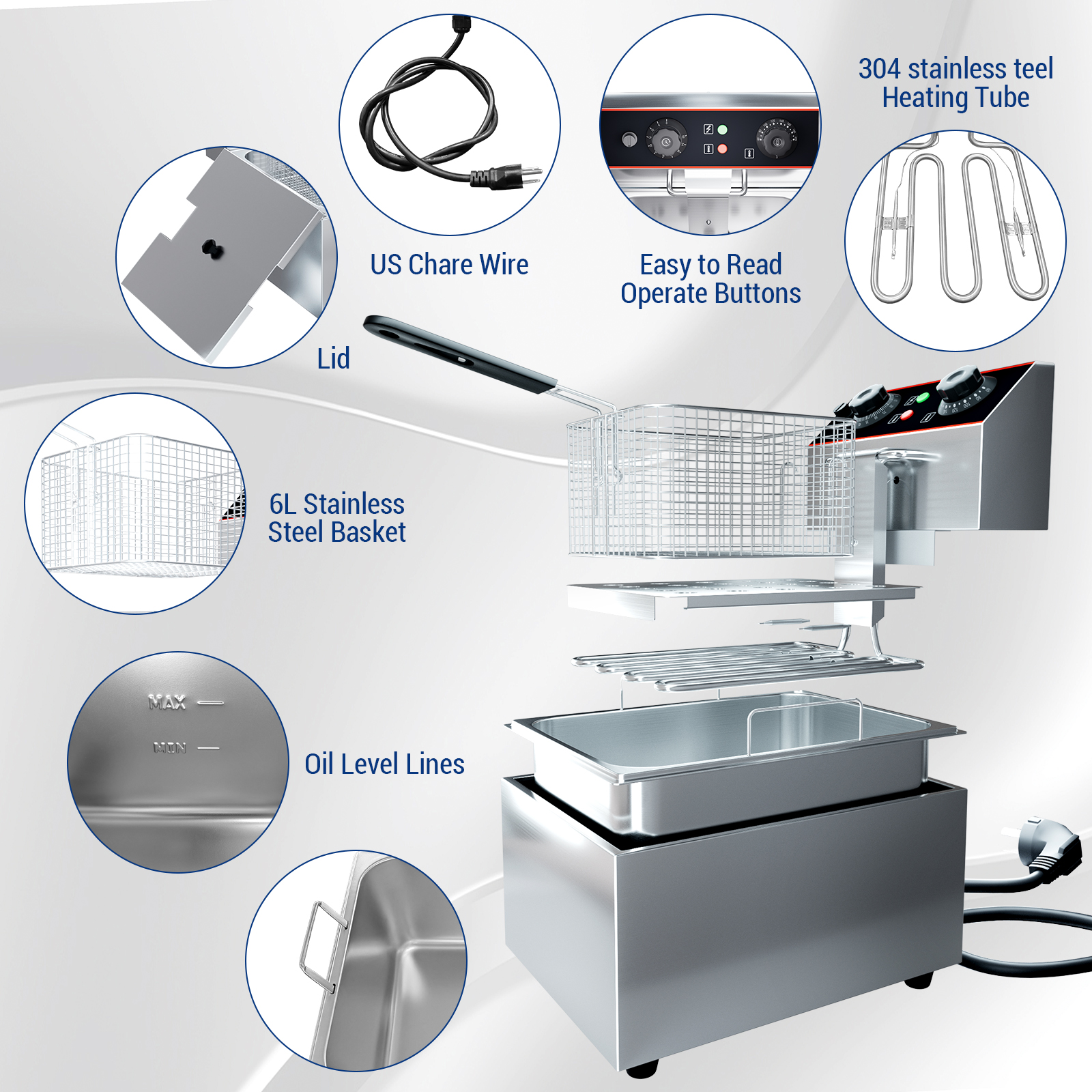 Powerful 1500W 306 Stainless Steel Heating Element