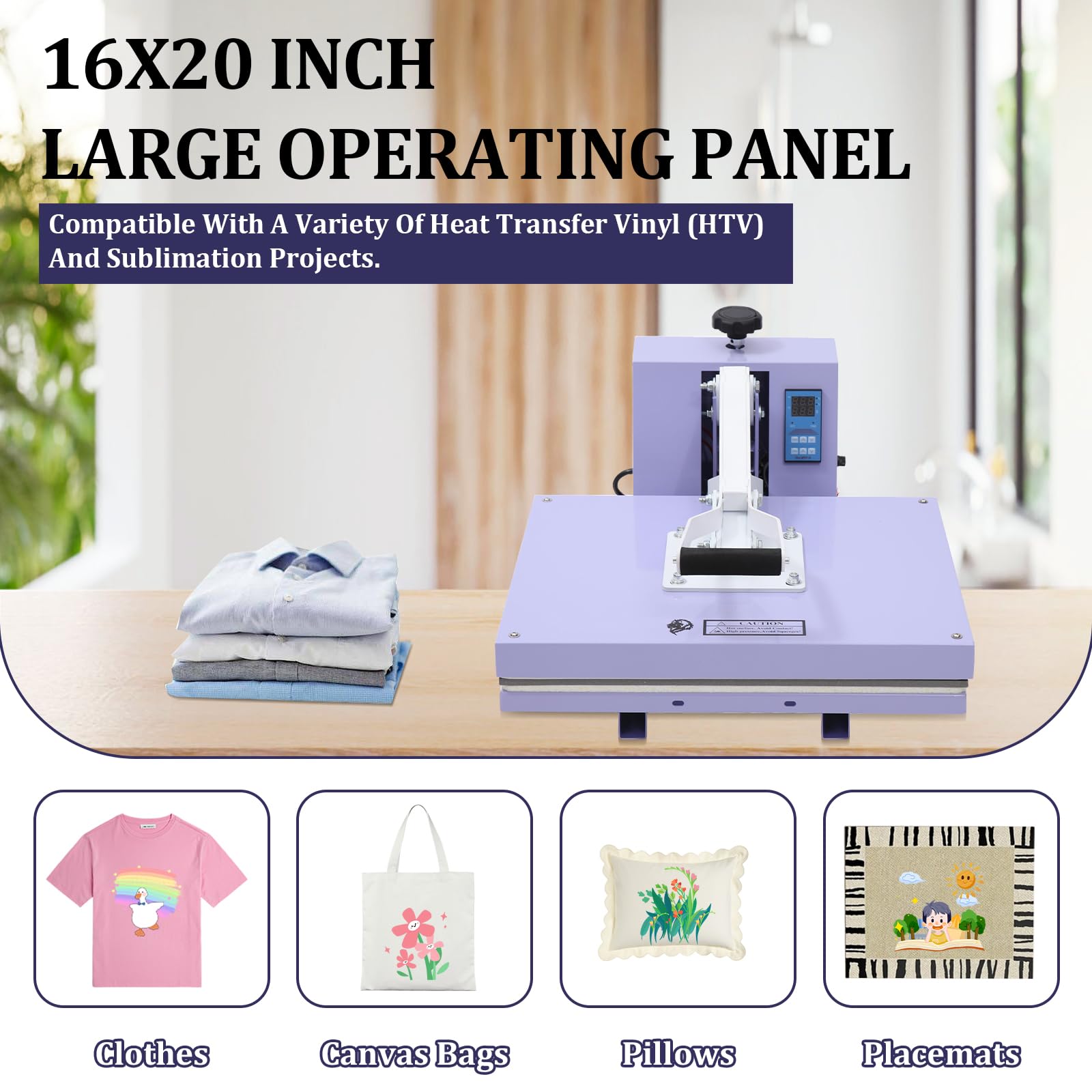 GARVEE 16x20 Inch Large Heat Press Machine for T-Shirts, Canvas Bags, Pillows, Placemats - PHO_15B8SGXW