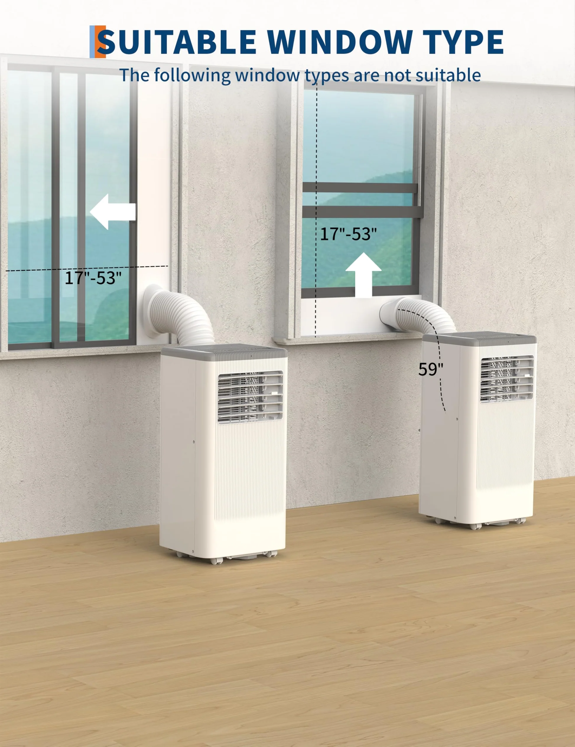Suitable Window Type 17-53 inch