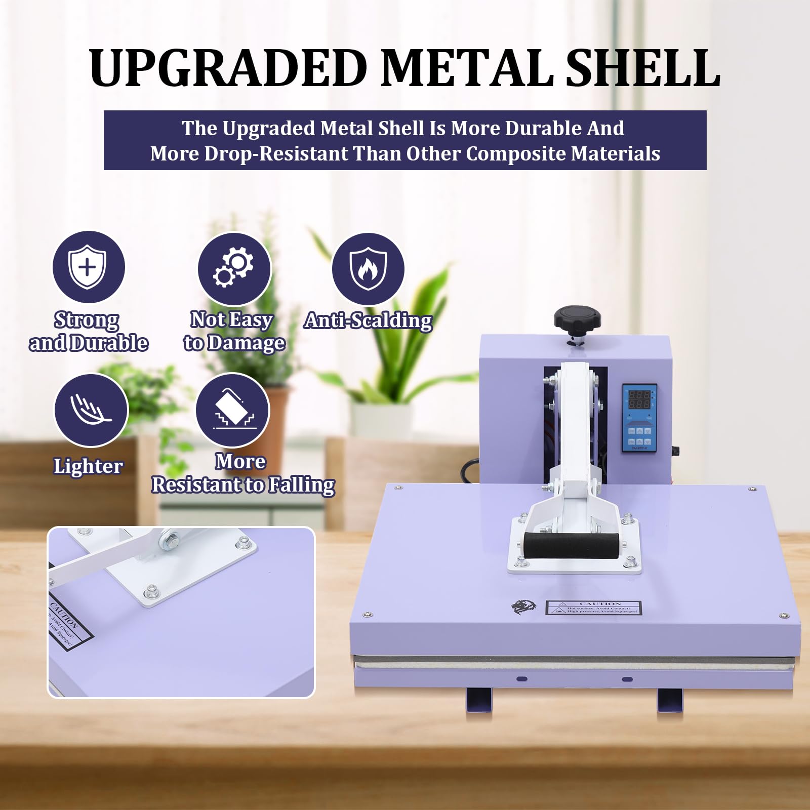 Upgraded Metal Shell - Strong and Durable, Not Easy to Damage, Anti-Scalding, Lighter, More Resistant to Falling