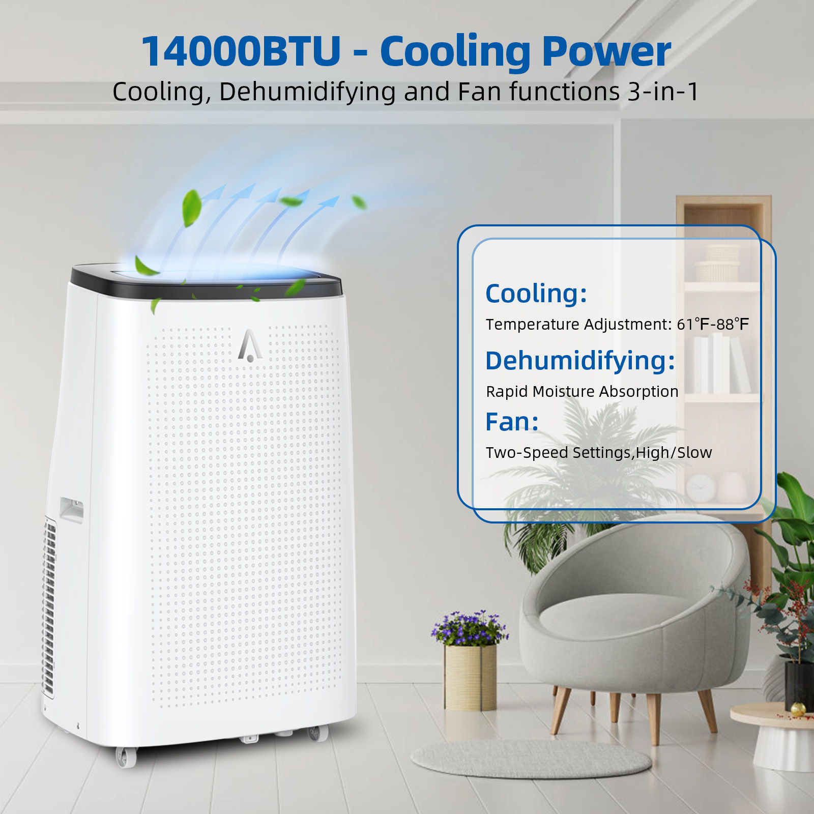 3-in-1 Comfort Cooling Dehumidifying Fan