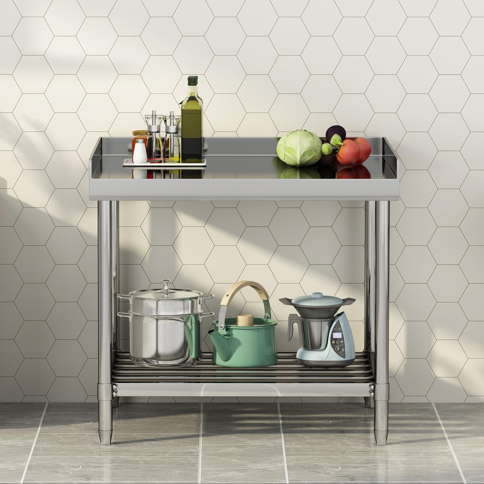 GARVEE Stainless Steel Table in Kitchen Environment