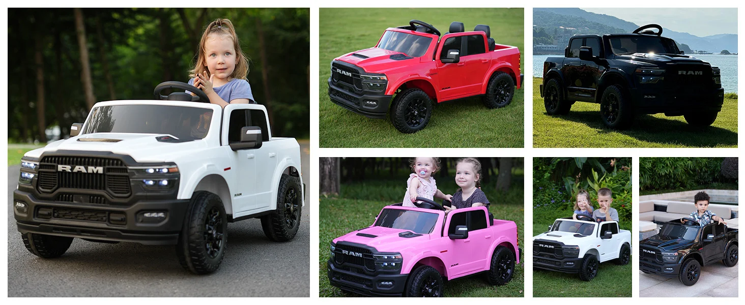 RAM 2500 Kids Electric Truck Multi-Color Lineup and Family Adventures