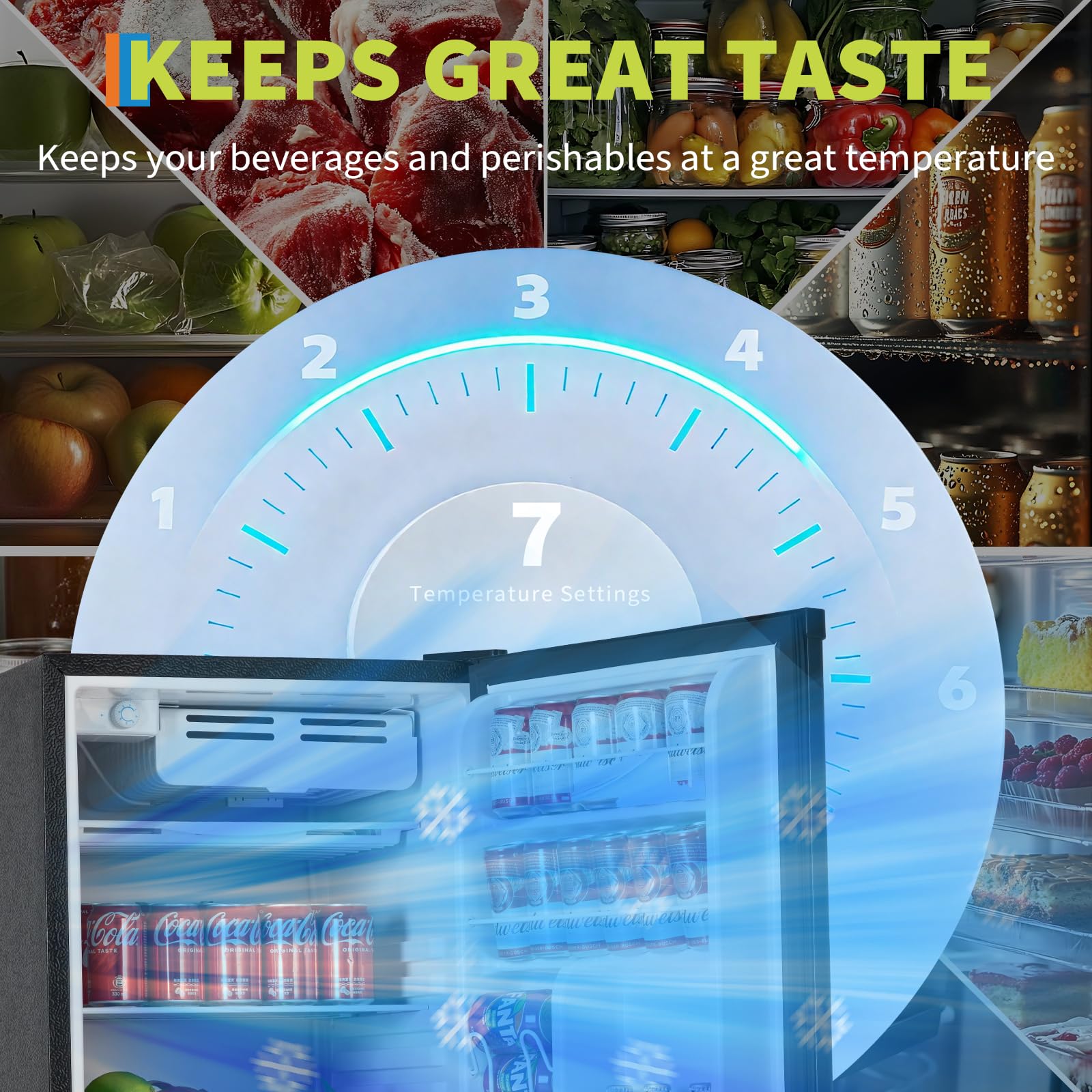 Keeps Great Taste with 7 Temperature Settings