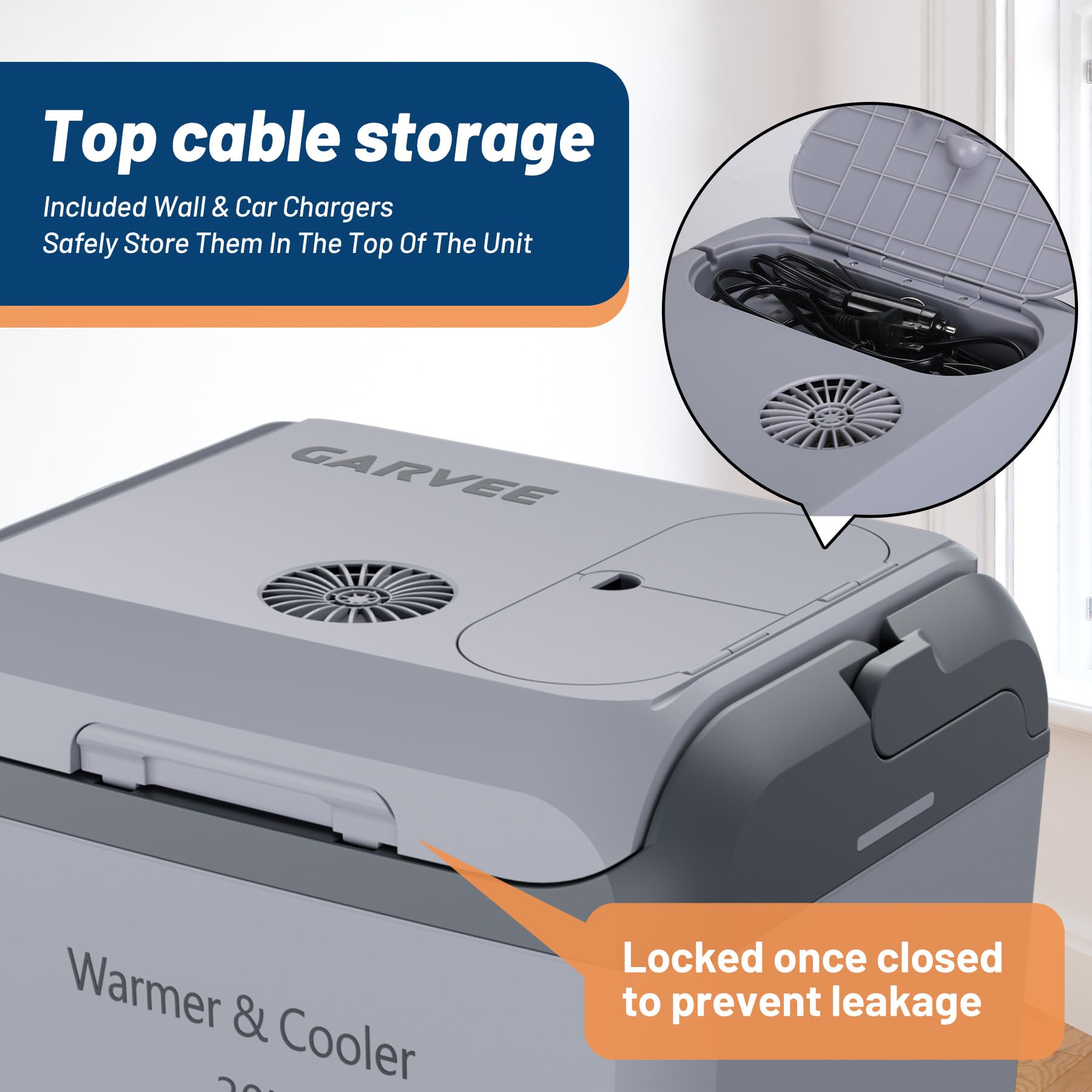 Top Cable Storage and Safety Lock