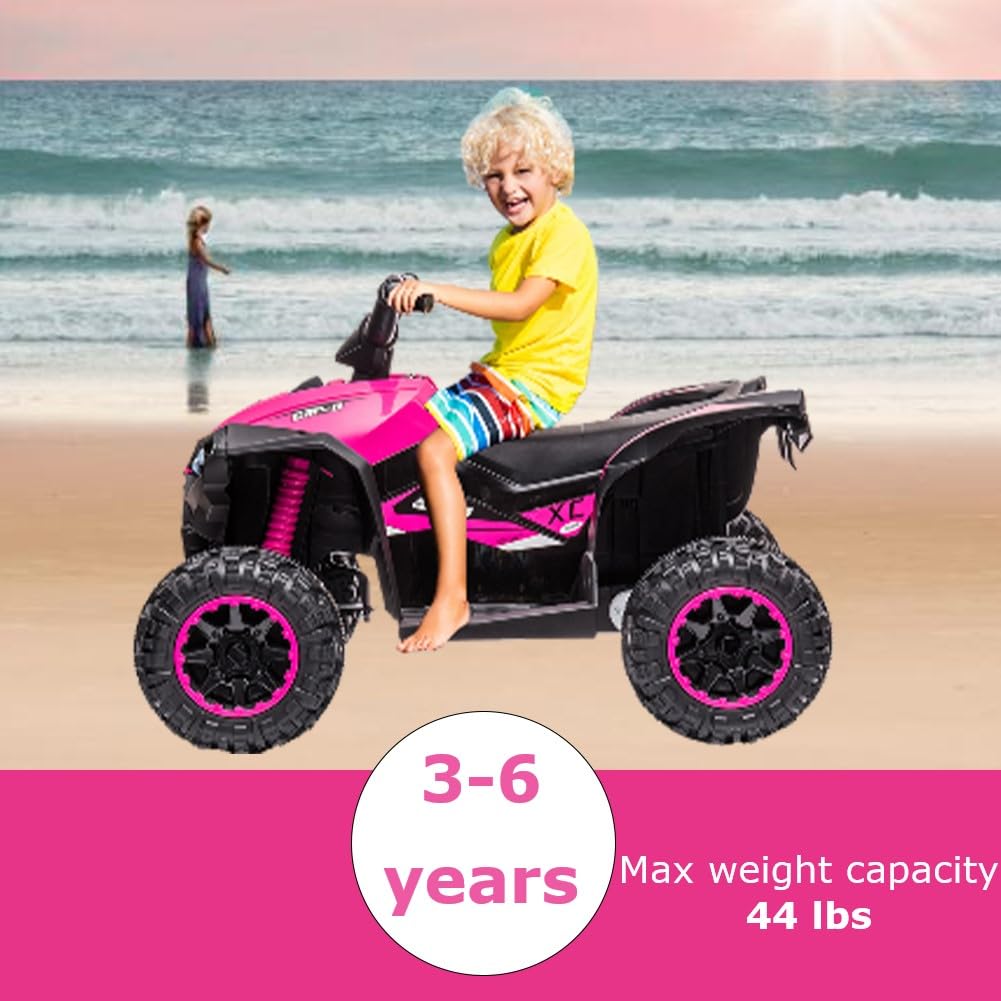 Kids 12V Electric Ride-On ATV - Recommended for Ages 3-6 Years, Max 44 lbs