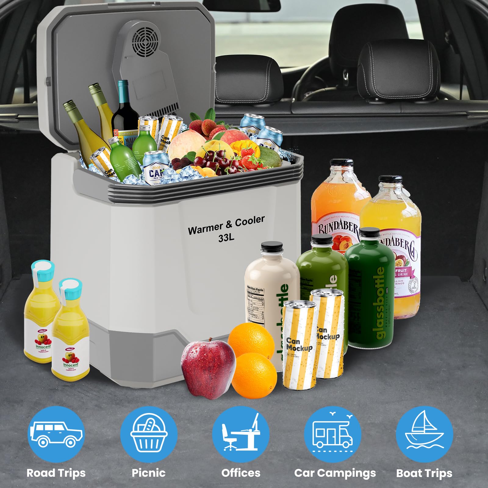 Car Campings and Road Trip Car Fridge