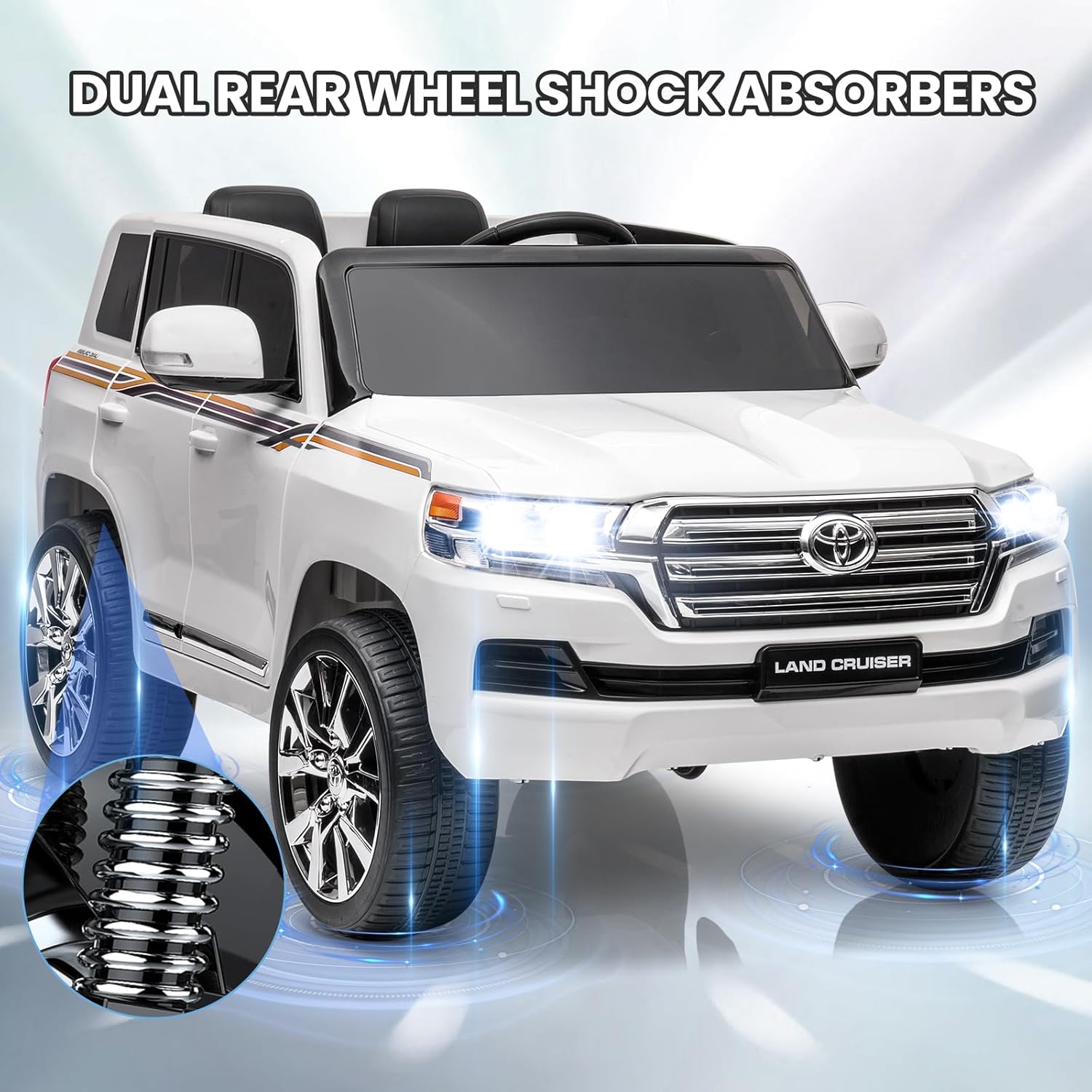Dual Rear Wheel Shock Absorbers for Smooth Ride Quality