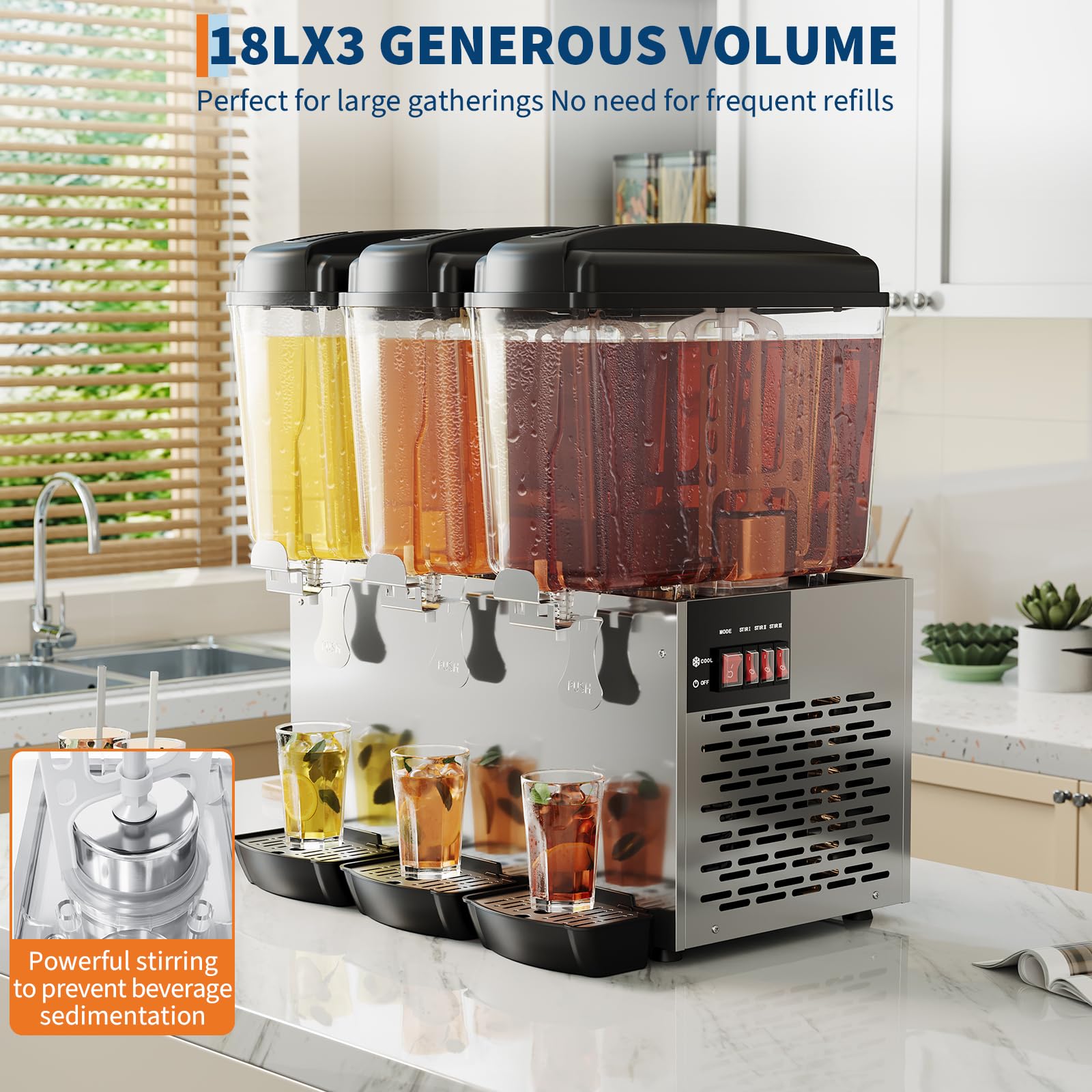 GARVEE 18LX3 Generous Volume with Powerful Stirring