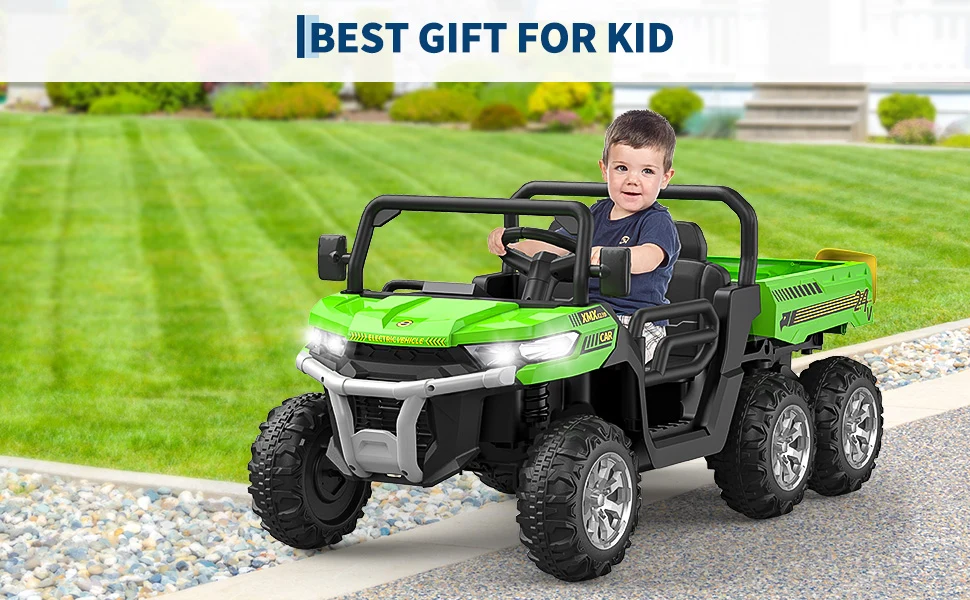 GARVEE 24V 2-Seater 6-Wheeler Ride-On Dump Truck