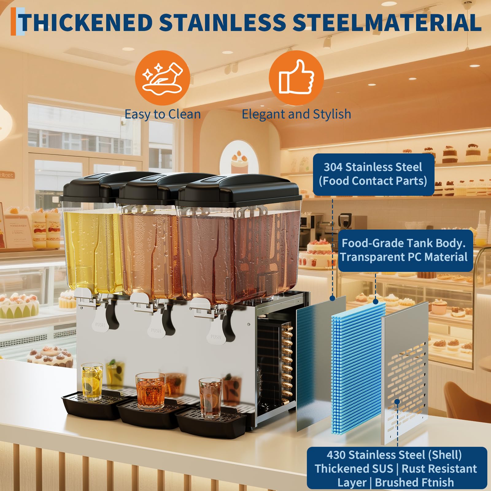 GARVEE Thickened Stainless Steel Material Layout