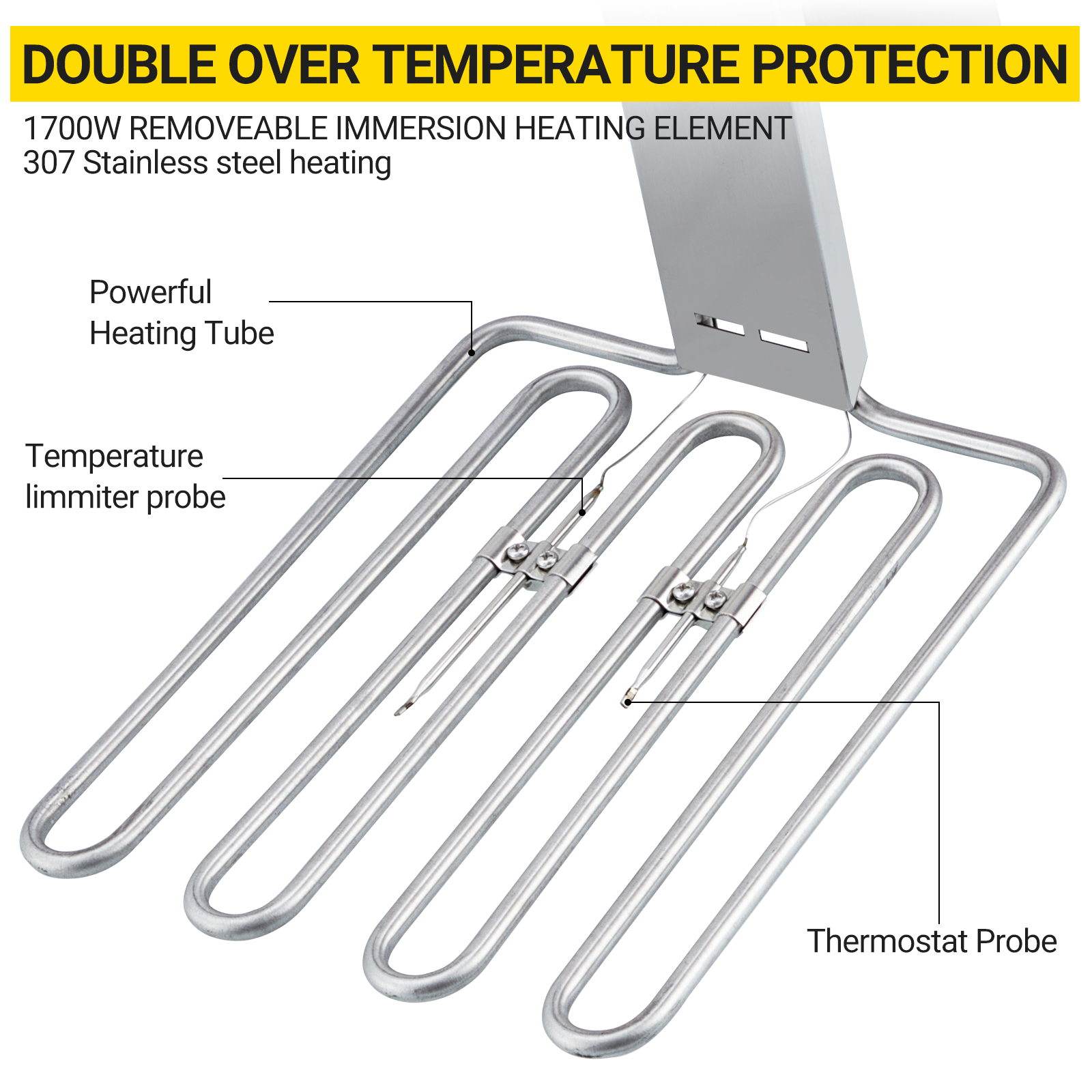 1700W 307 Stainless Steel Heating Element Details