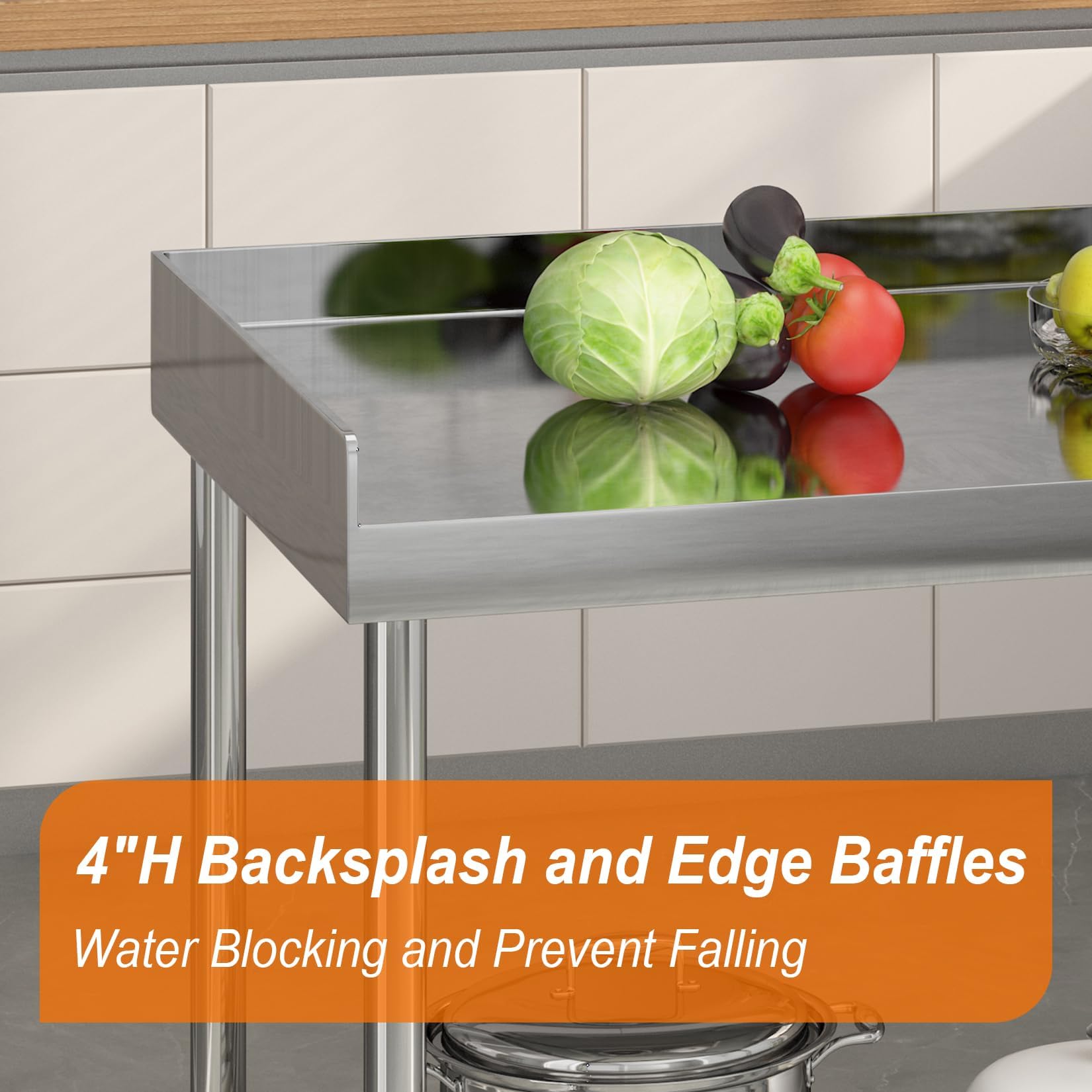 Edge Baffles on 3 Sides and Rounded Front Edges to Prevent Collision