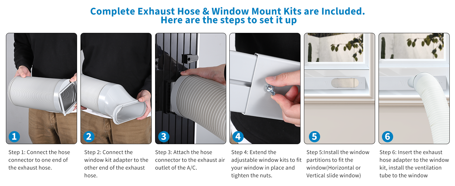 Complete Exhaust Hose & Window Mount Kits