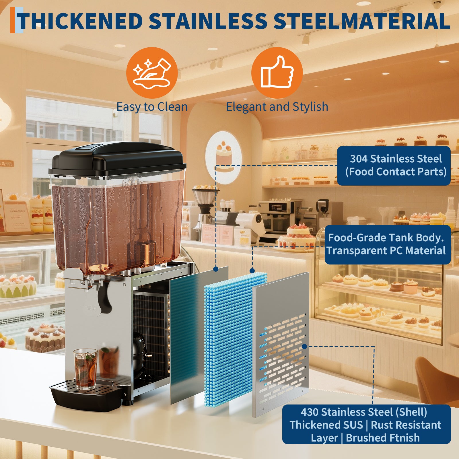 GARVEE 18LX1 single tank beverage dispenser studio render