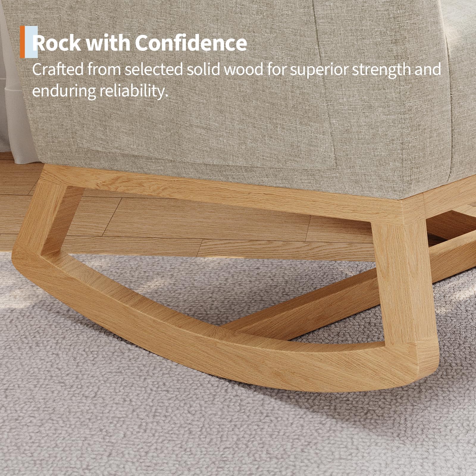 Rock with Confidence: Crafted from Selected Solid Wood for Superior Strength and Enduring Reliability