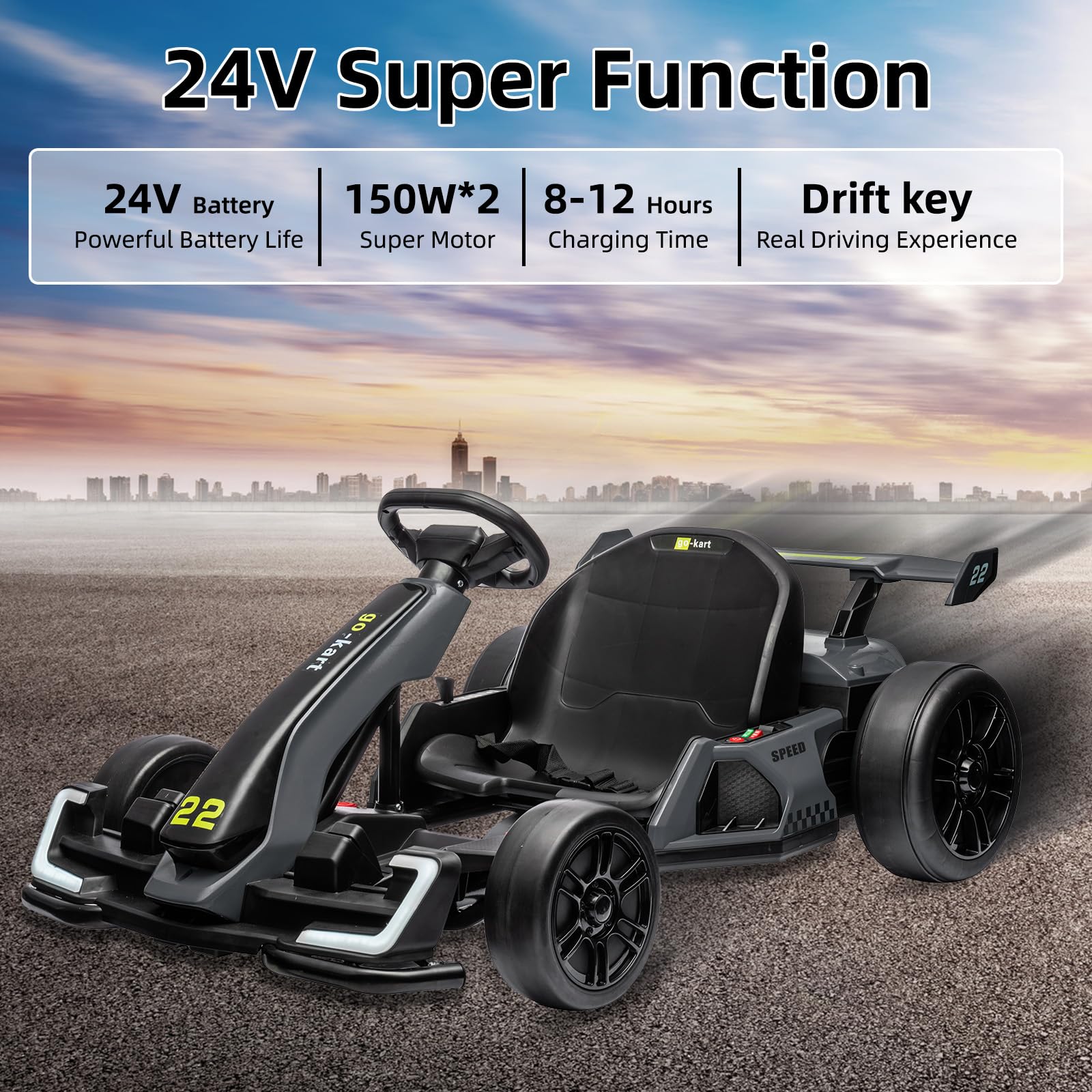 24V Super Function - Dual 150W Motors and Drift Key