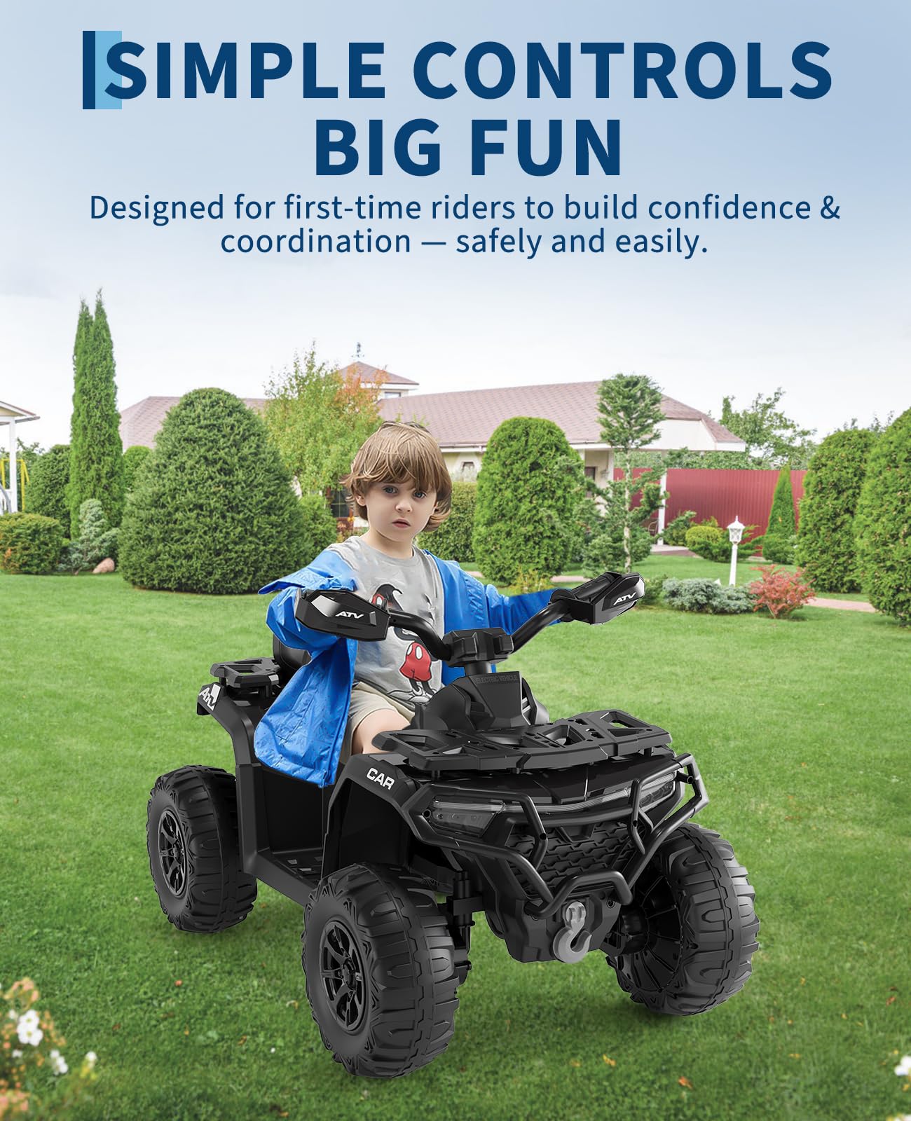 Simple Controls Big Fun - Designed for First-Time Riders