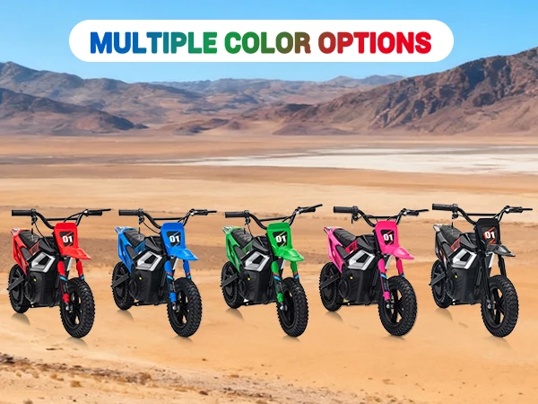 Multiple Color Options: Red, Blue, Green, Pink, and Black