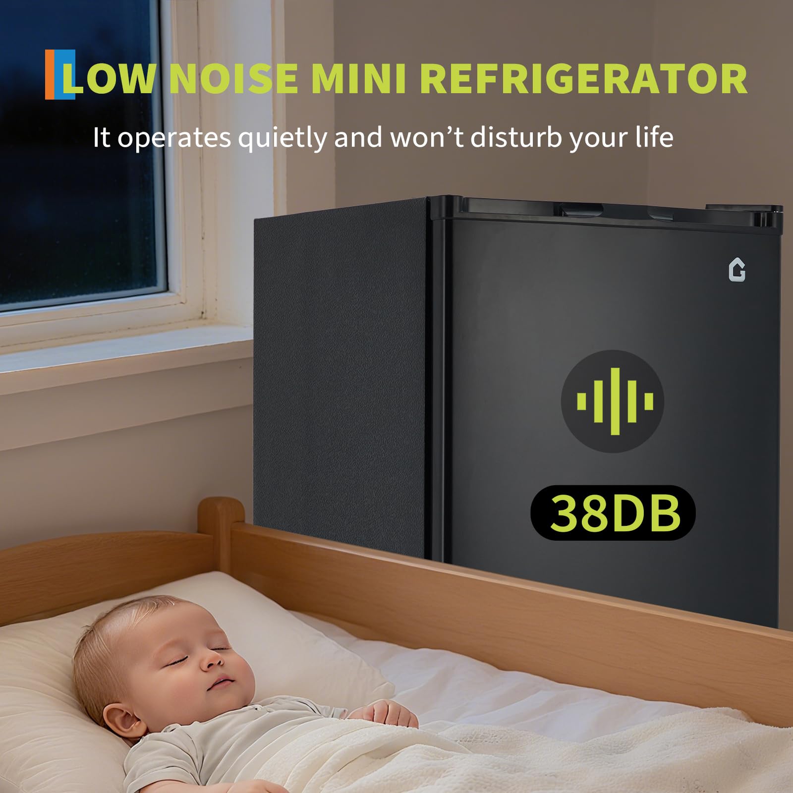 Low Noise Mini Refrigerator 38dB