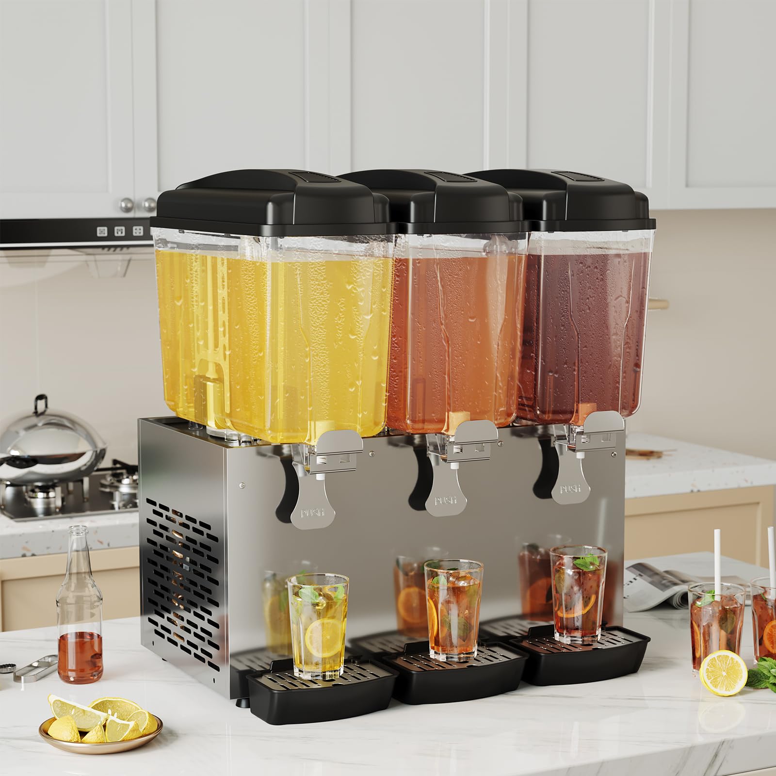 GARVEE 3-Tank Commercial Beverage Dispenser