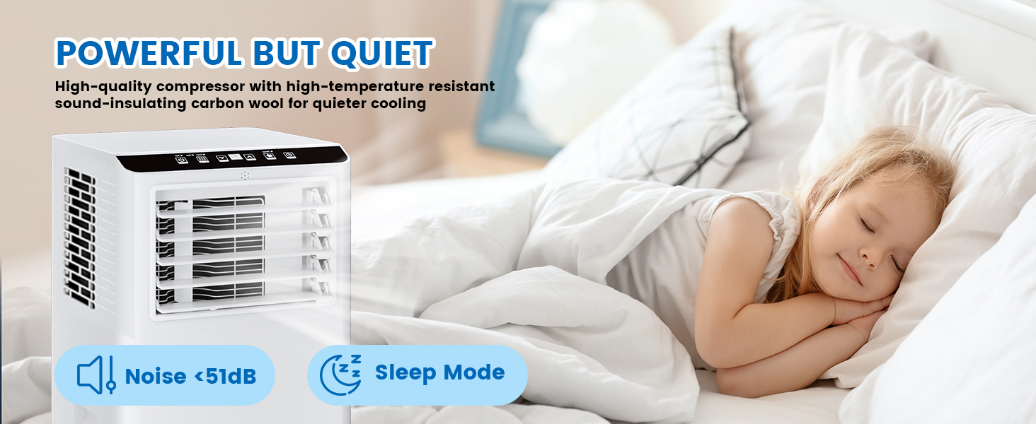 Quiet Cooling Noise under 51dB Sleep Mode