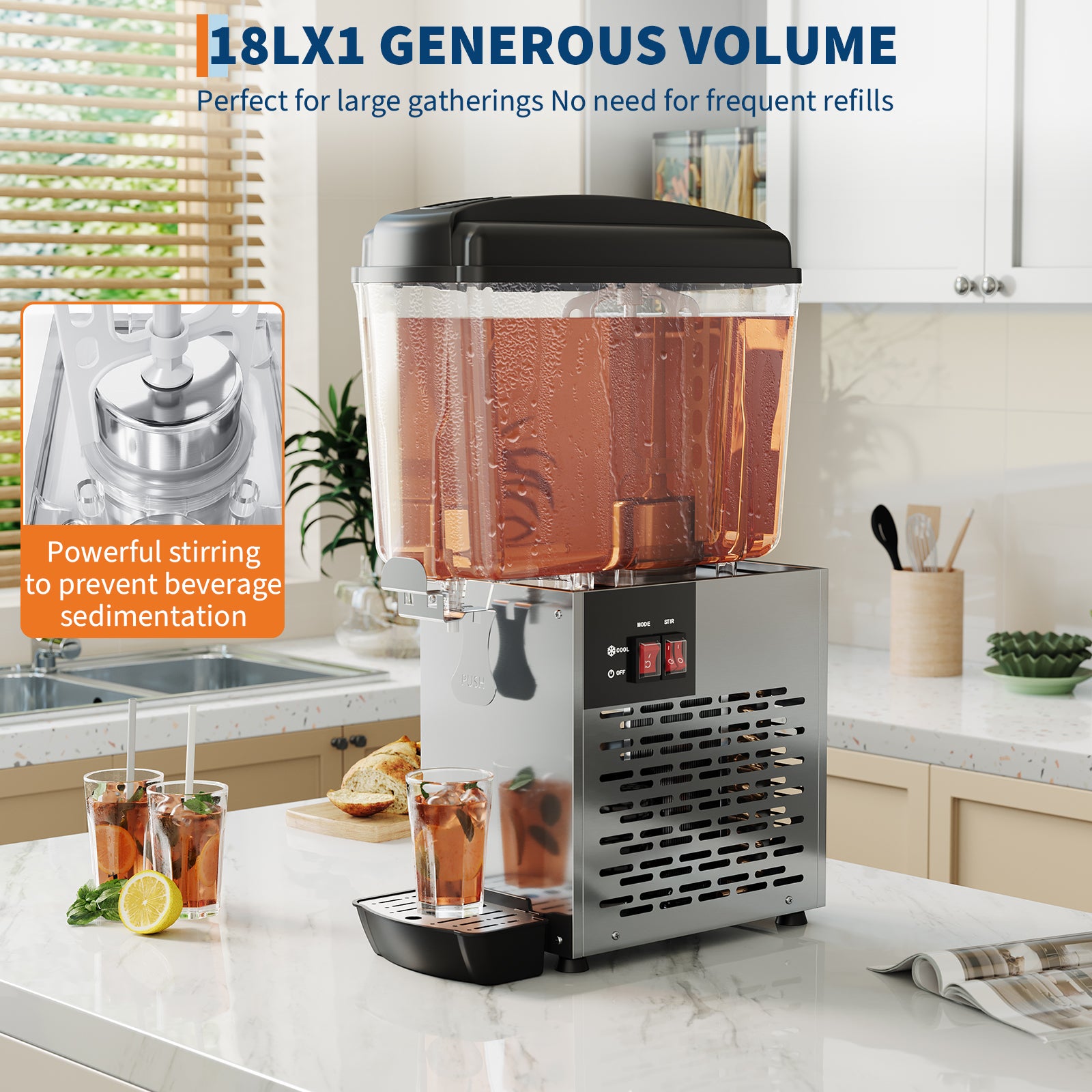 GARVEE Commercial Beverage Dispenser in Modern Kitchen
