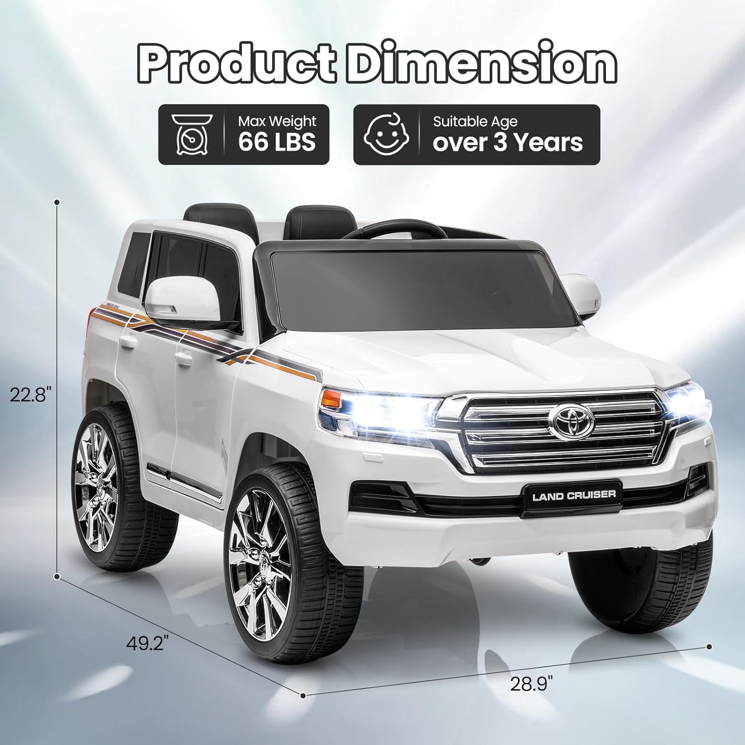 Product Dimensions 49.2 x 28.9 x 22.8 inches and 66 LBS Max Capacity