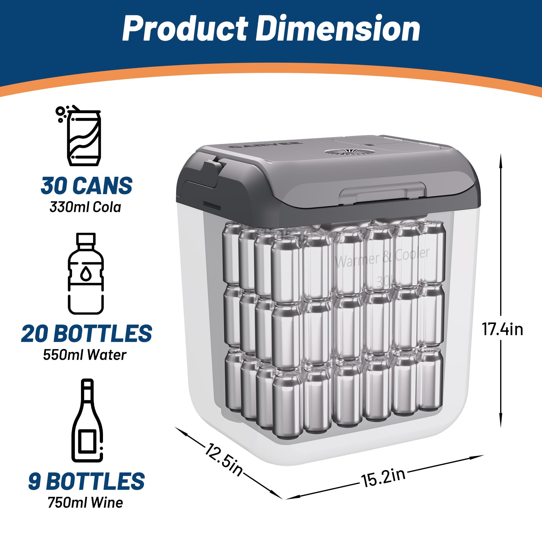 30L Capacity Breakdown and Dimensions